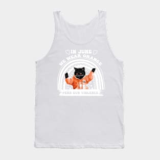 In June We Wear Orange End Gun Violence Awareness Rainbow T-Shirt Tank Top